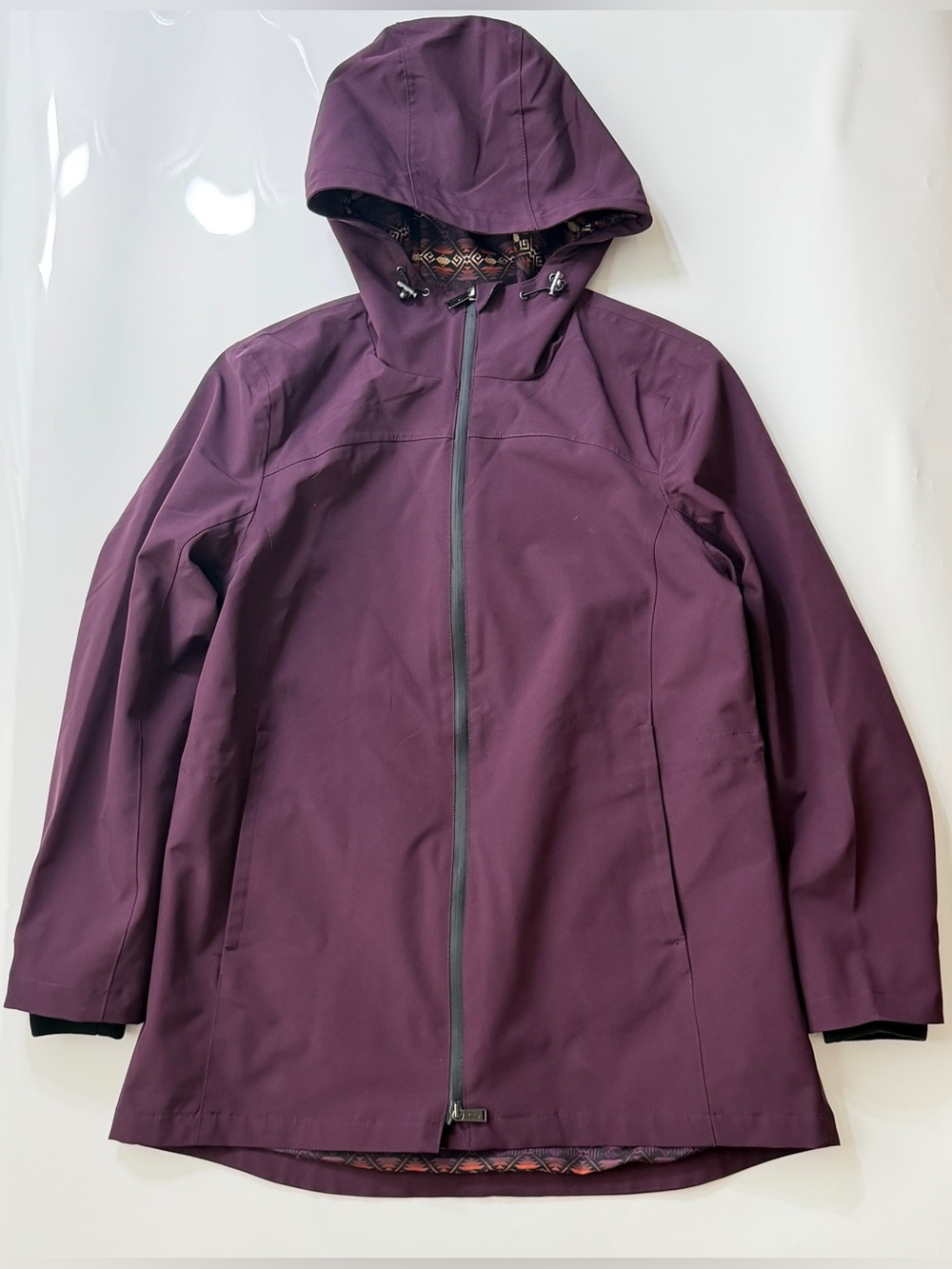 Pendleton Women's Hooded Trench Coat in Deep Plum
